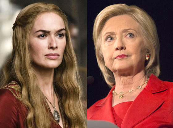 Hillary Clinton, Cersei Lannister, Lena Headey Hillary Clinton, Cersei Lannister, Lena Headey